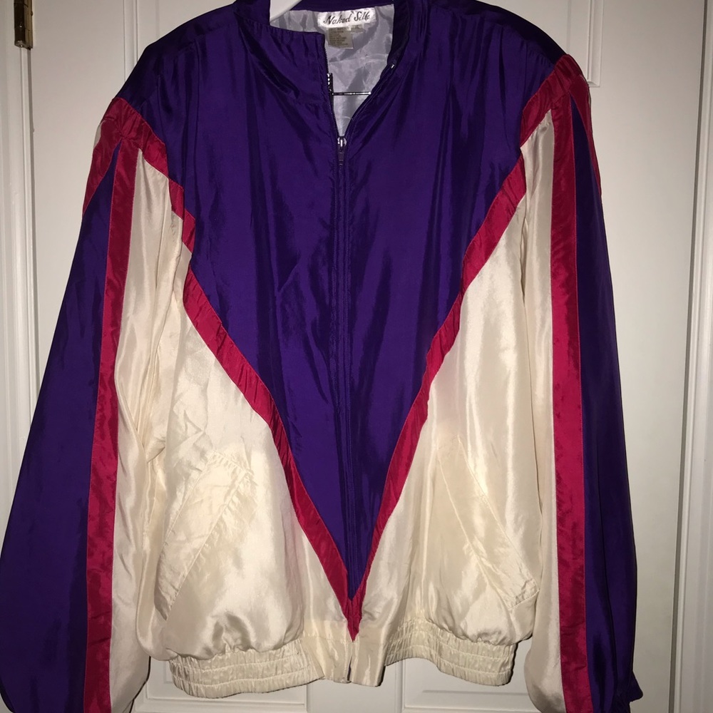 Vintage Naked Silk Ski Jacket purple